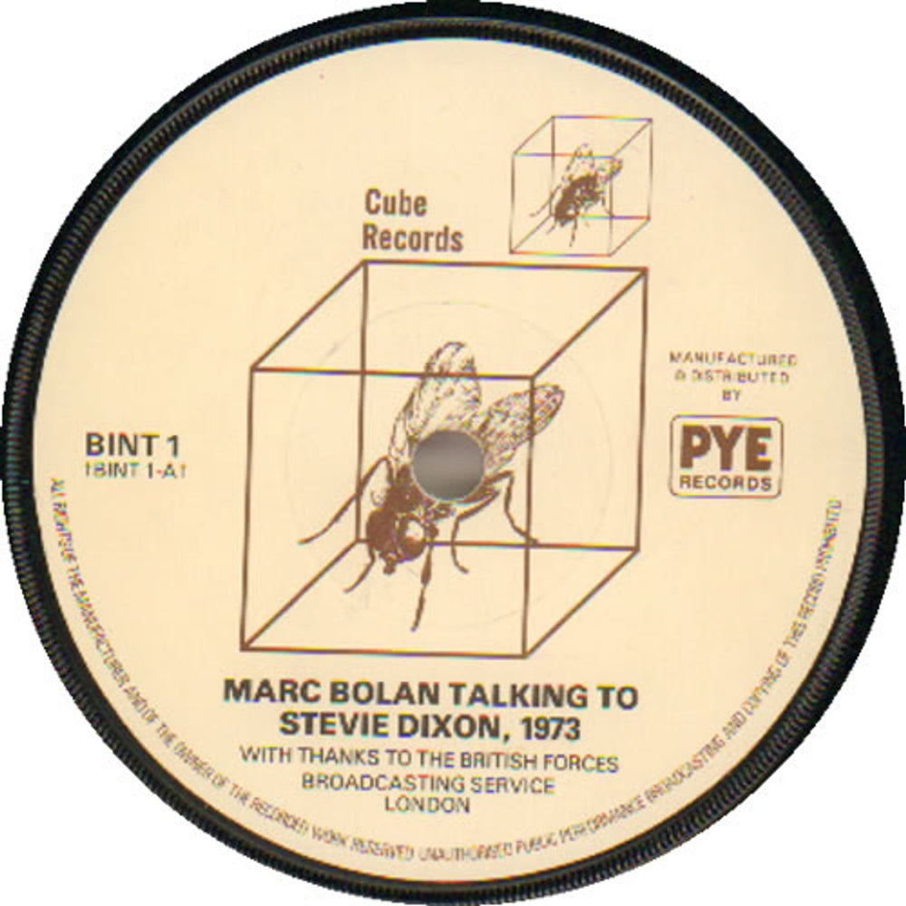 Marc Bolan Marc Bolan Talking To Stevie Dixon, 1973 - Solid UK Promo 7" vinyl single (7 inch record / 45) BINT1