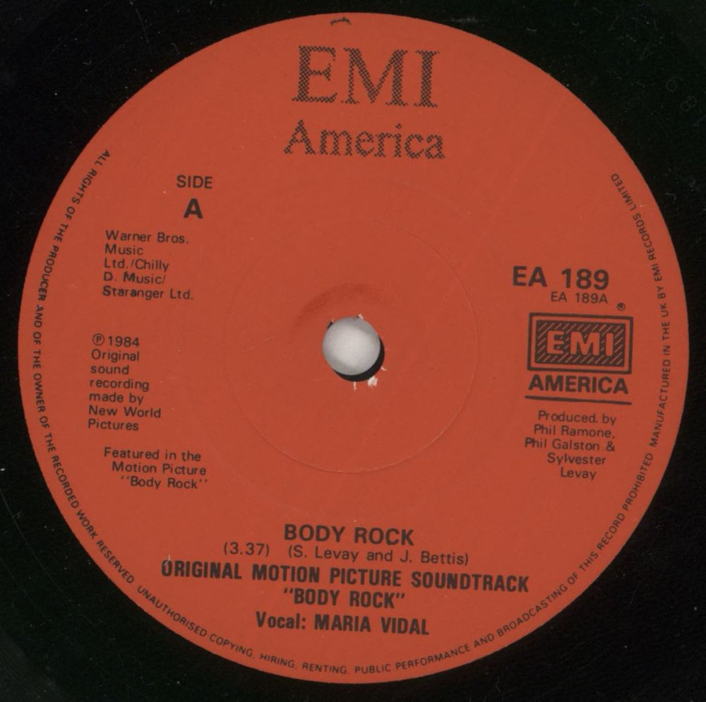Maria Vidal Body Rock UK 7" vinyl single (7 inch record / 45) MV107BO408882