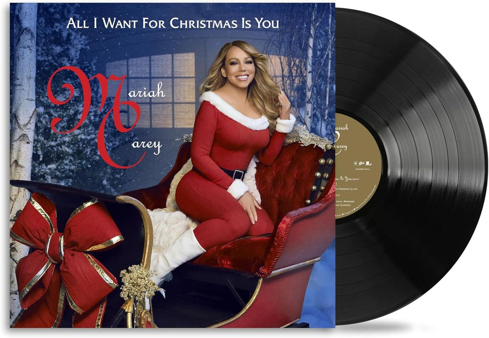 Mariah Carey All I Want For Christmas Is You + 2 Bonus Songs - Black Vinyl - Sealed UK 12" vinyl single (12 inch record / Maxi-single) 198028791014