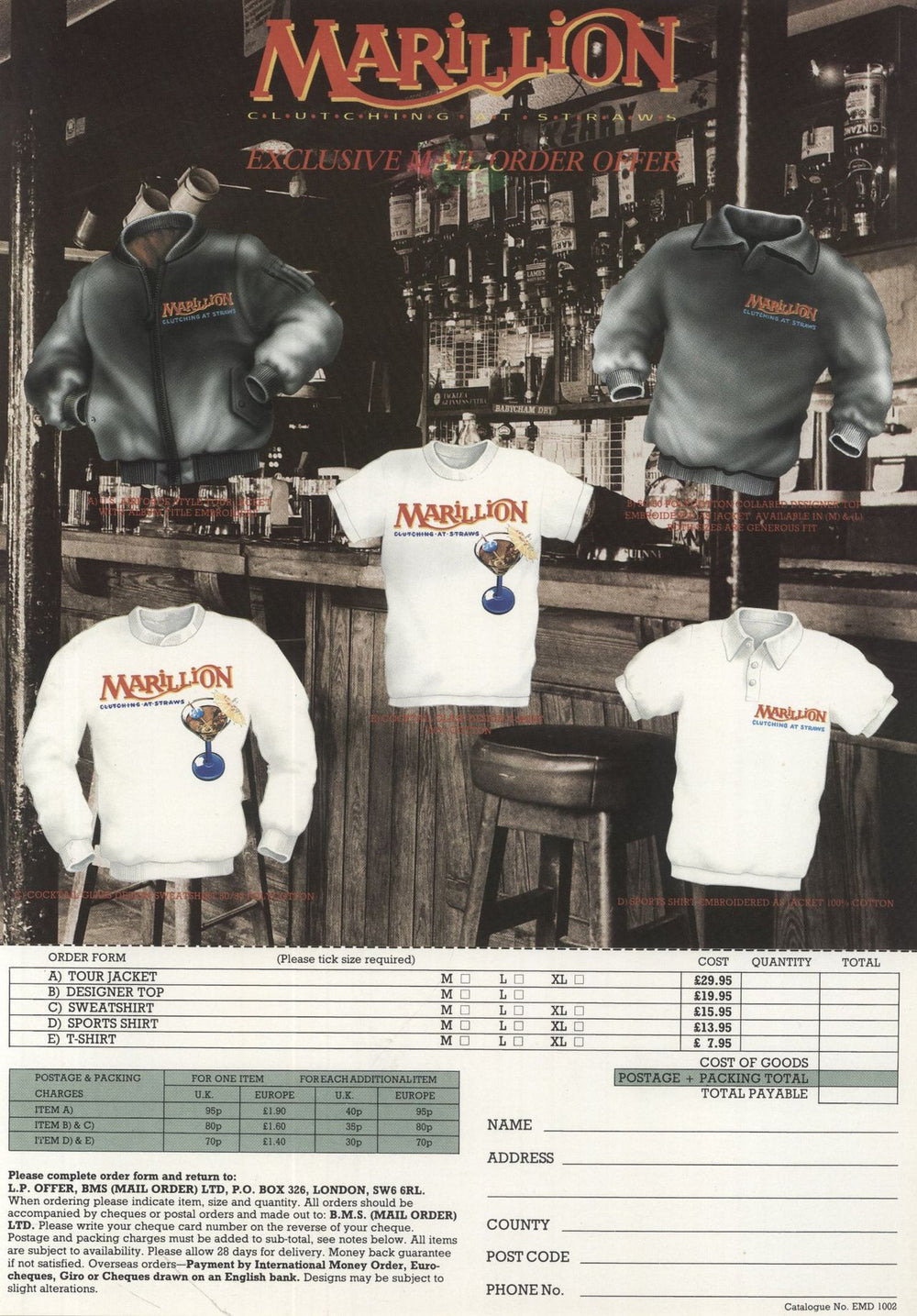 Marillion Clutching At Straws + Merch Insert - EX UK vinyl LP album (LP record)