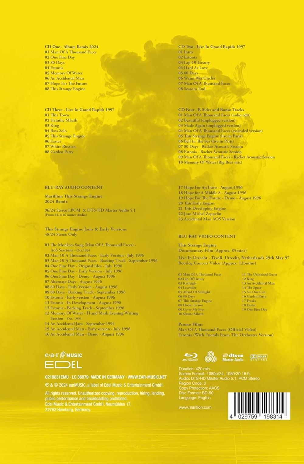 Marillion This Strange Engine - Deluxe Edition 2024 4CD+Blu-Ray Set - Sealed UK CD Album Box Set MARDXTH850964