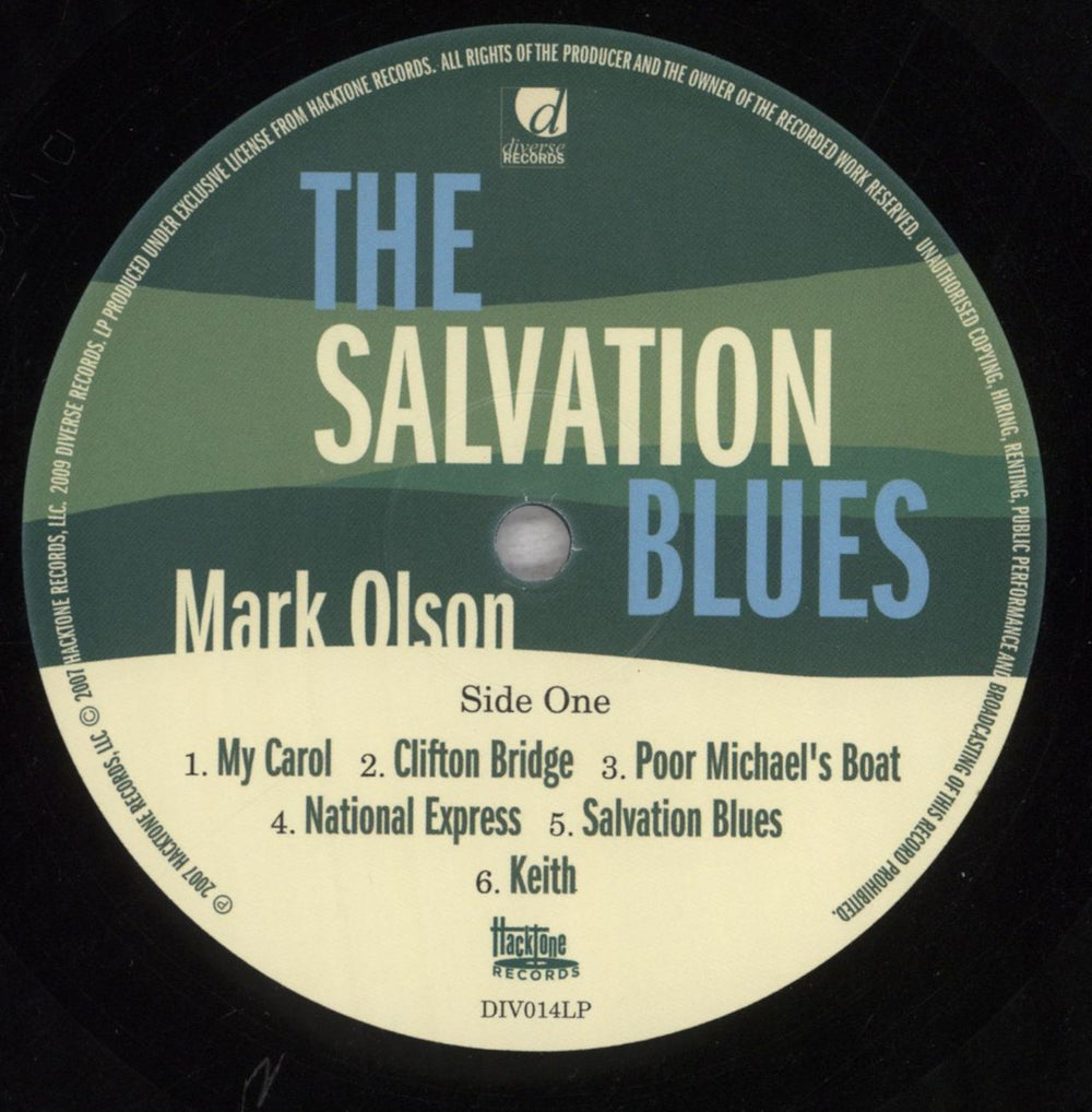 Mark Olson The Salvation Blues US vinyl LP album (LP record) OLKLPTH842716