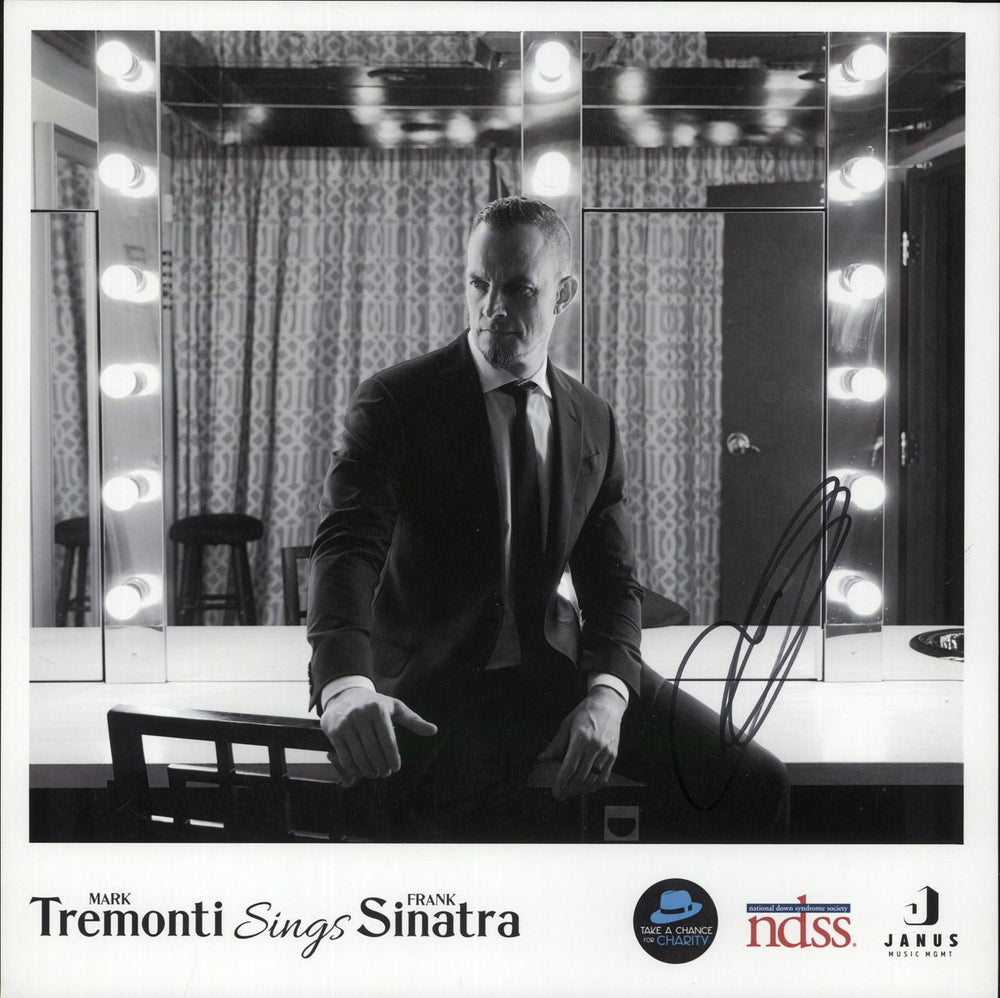 Mark Tremonti Sings Frank Sinatra - Red Marble Vinyl + Signed Insert US vinyl LP album (LP record)