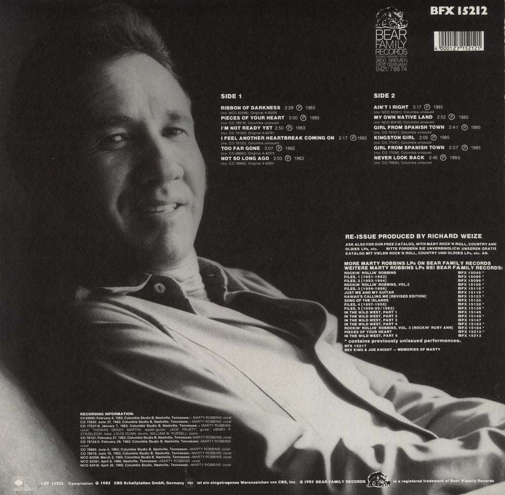 Marty Robbins Pieces Of Your Heart Dutch vinyl LP album (LP record) 4000127152121