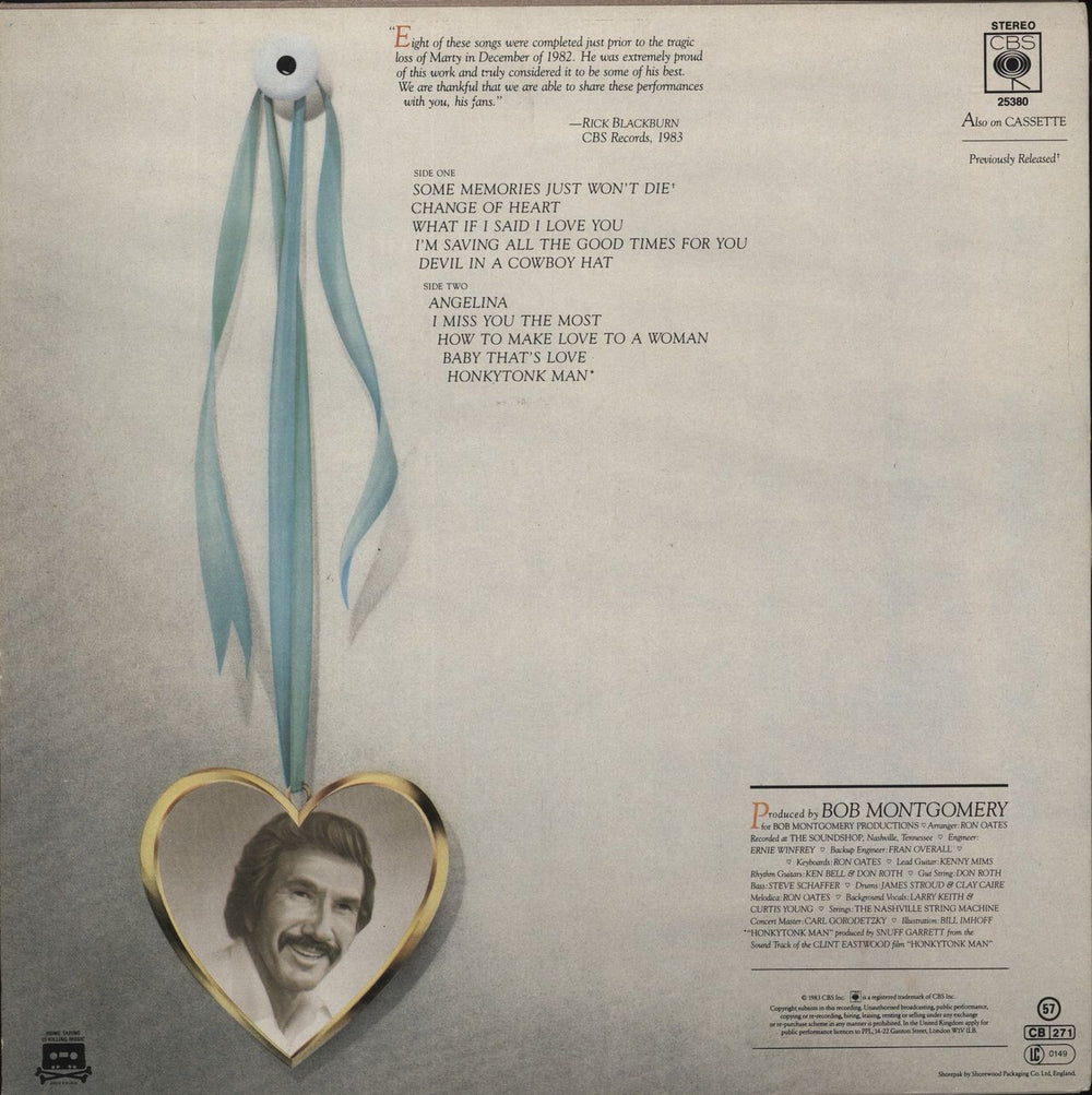 Marty Robbins Some Memories Just Won't Die UK vinyl LP album (LP record)