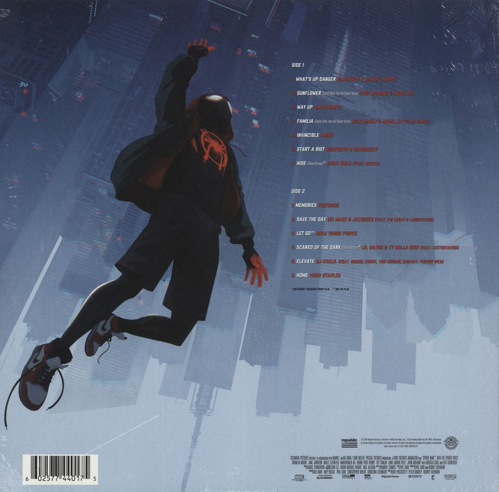 Marvel Spider-Man: Into The Spider-Verse - Sealed US vinyl LP album (LP record) 602577440175