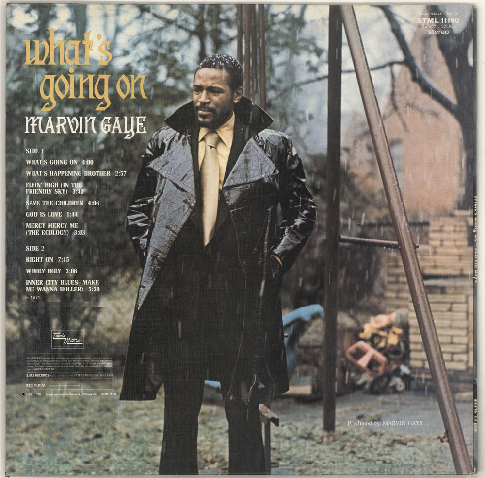 Marvin Gaye What's Going On - 1st + Insert - EX UK vinyl LP album (LP record)