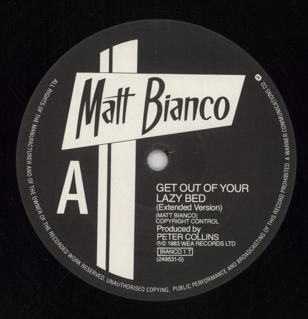 Matt Bianco Get Out Of Your Lazy Bed UK 12" vinyl single (12 inch record / Maxi-single) MTB12GE53114