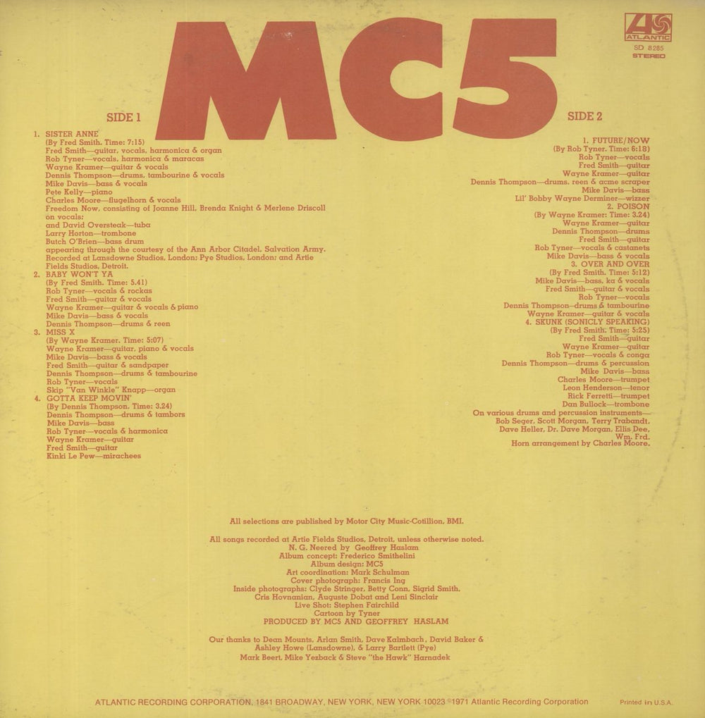 MC5 High Time - EX US vinyl LP album (LP record)