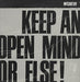 McCarthy Keep An Open Mind Or Else! UK 12" vinyl single (12 inch record / Maxi-single) DONG45