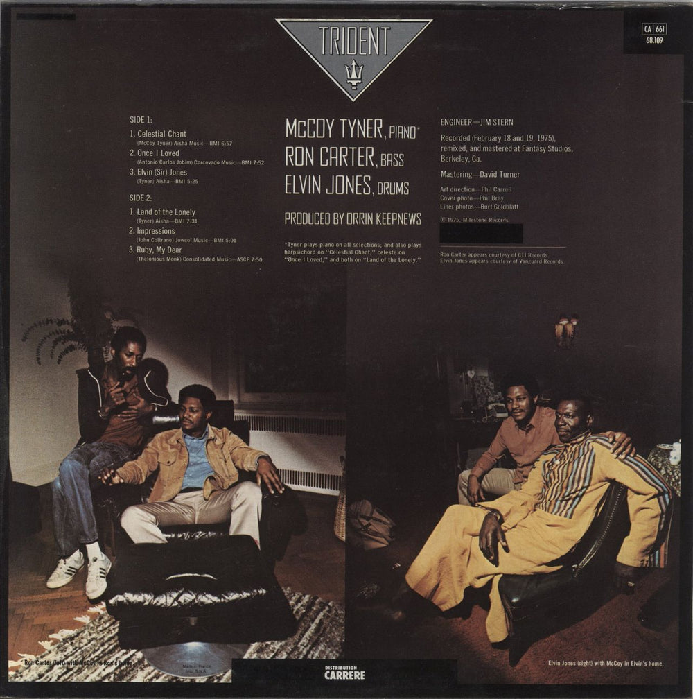 McCoy Tyner Trident French vinyl LP album (LP record)