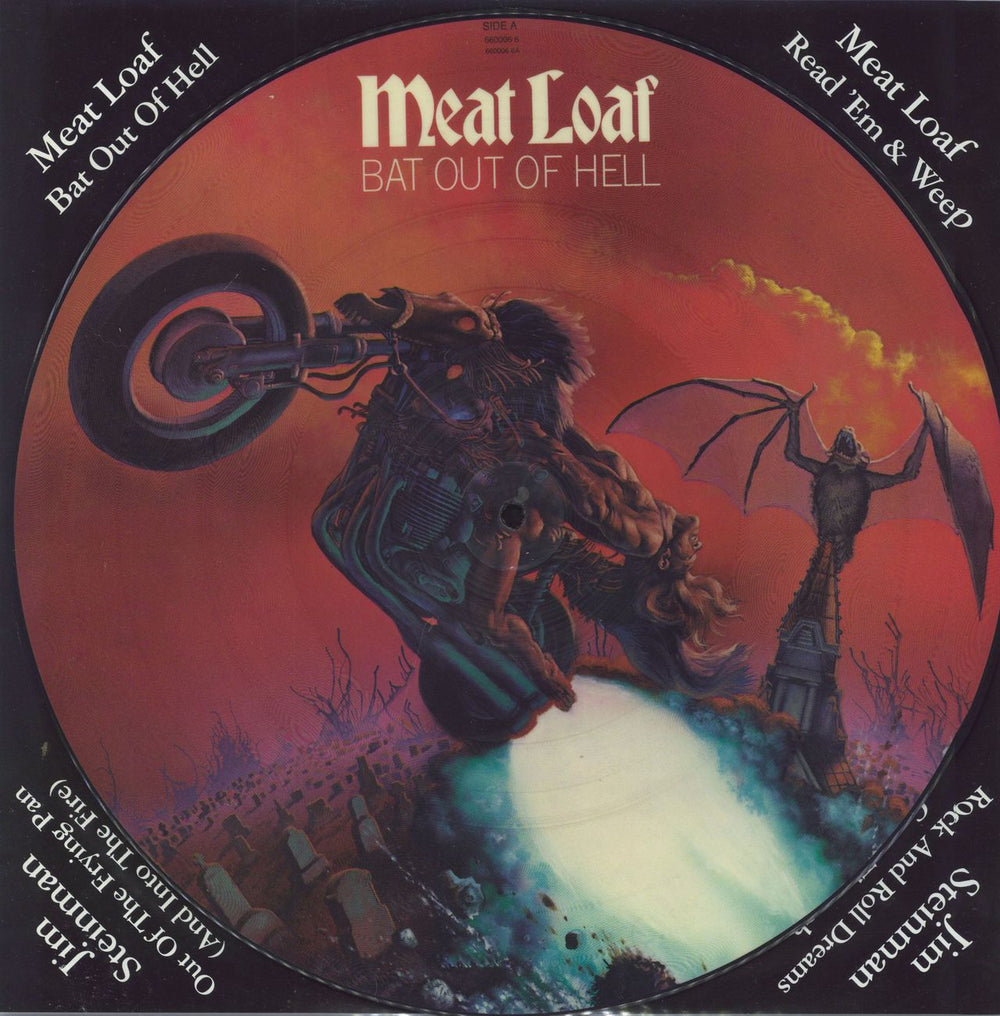 Meat Loaf Bat Out Of Hell + Insert - EX UK 12" vinyl picture disc (12 inch picture record) 660006-6