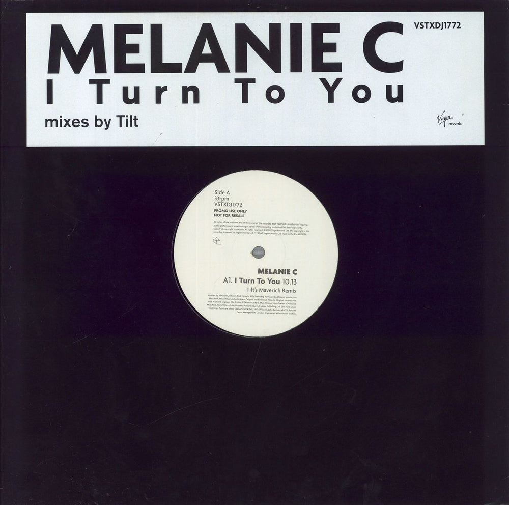 Melanie C I Turn To You - mixes by Tilt UK Promo 12" vinyl single (12 inch record / Maxi-single) VSTXDJ1772