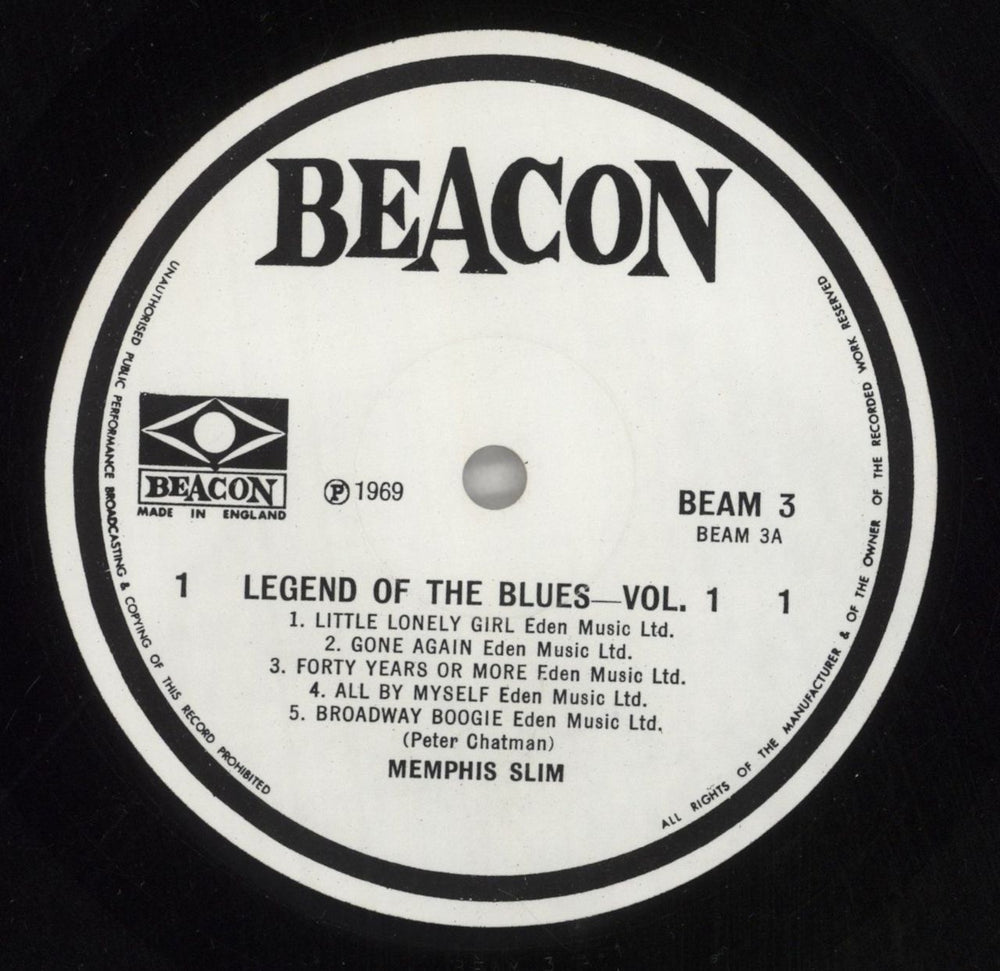 Memphis Slim Legend Of The Blues UK vinyl LP album (LP record) MEMLPLE862033