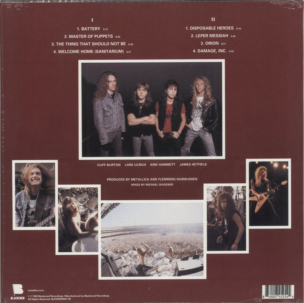 Metallica Master Of Puppets - Battery Brick Coloured Vinyl - Sealed US vinyl LP album (LP record) 850007452544