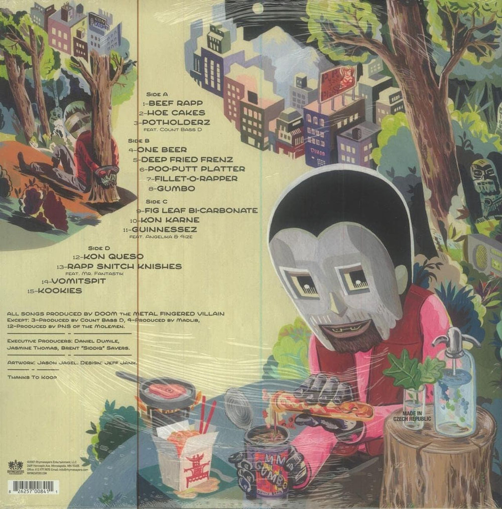 MF Doom MM..Food - Green & Pink Vinyl - Sealed UK 2-LP vinyl record set (Double LP Album) 826257008411