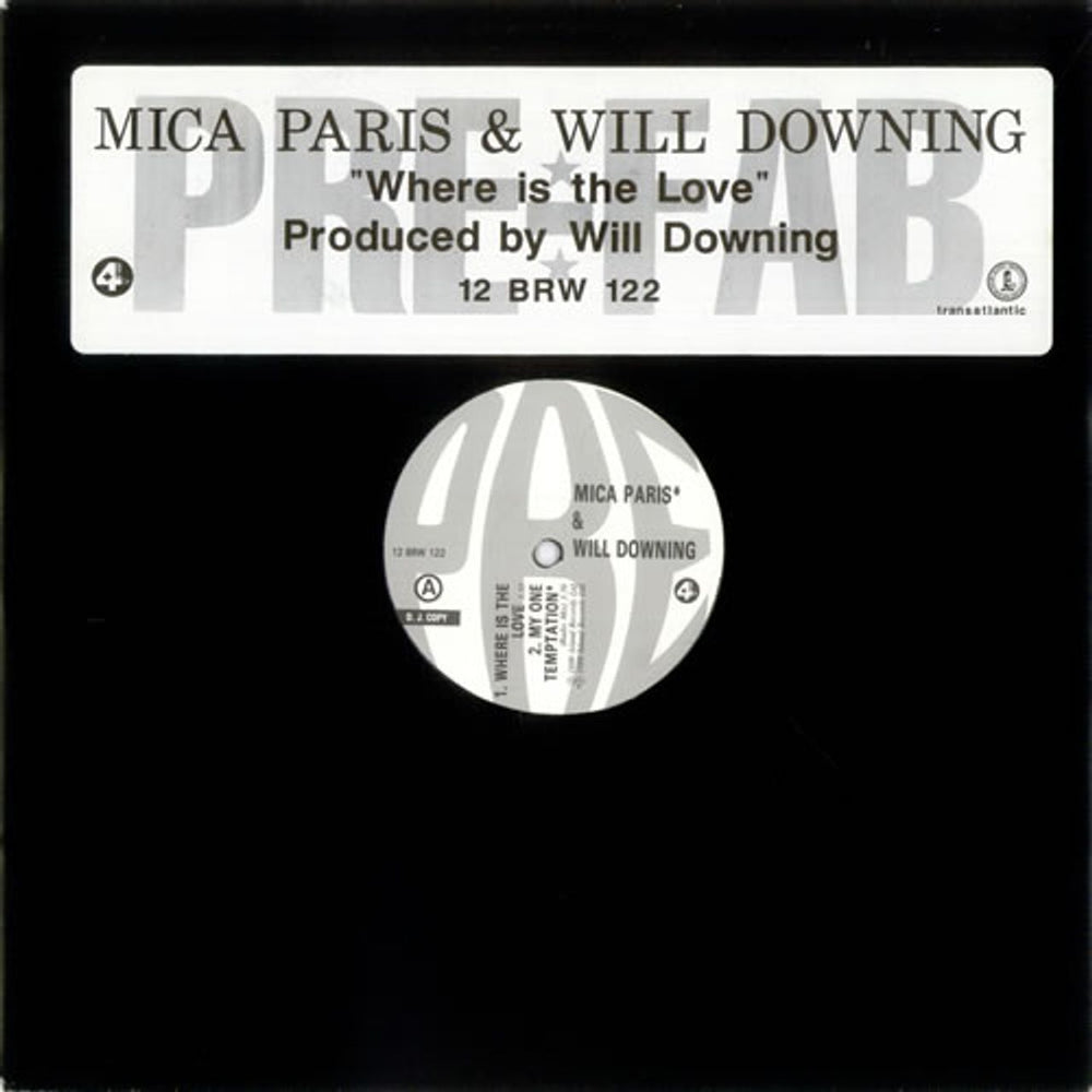 Mica Paris Where Is The Love UK Promo 12" vinyl single (12 inch record / Maxi-single) 12BRW122