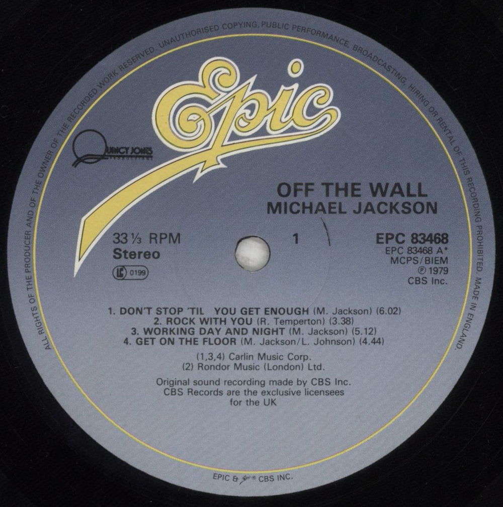 Michael Jackson Off The Wall - EX UK vinyl LP album (LP record) M-JLPOF254471