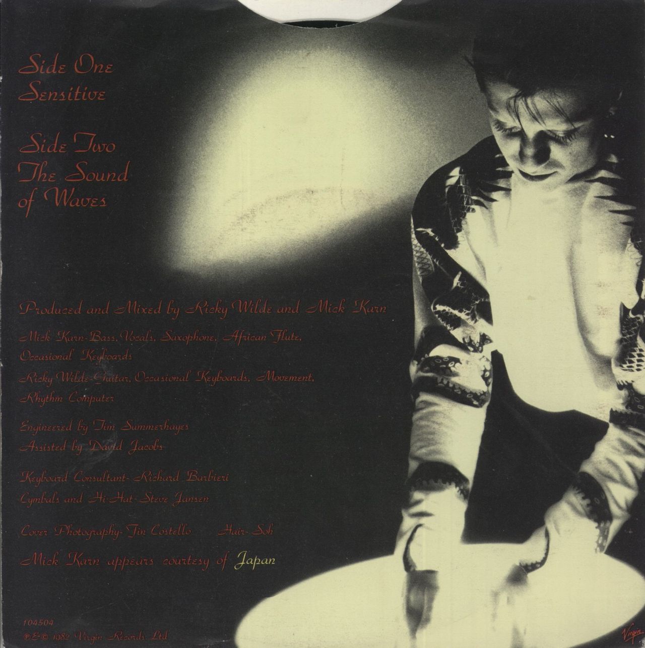 Mick Karn Sensitive Dutch 7" vinyl single (7 inch record / 45)