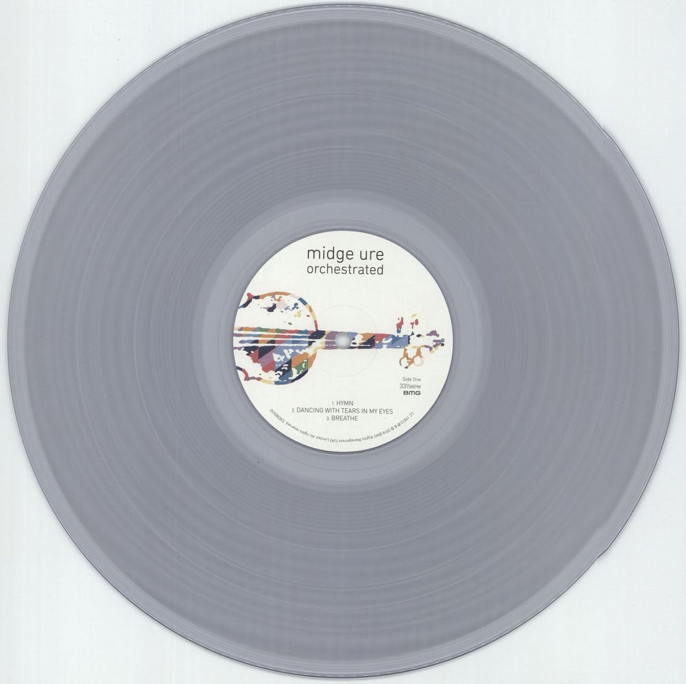 Midge Ure Orchestrated - Clear Vinyl - Autographed UK 2-LP vinyl record set (Double LP Album) URE2LOR868675