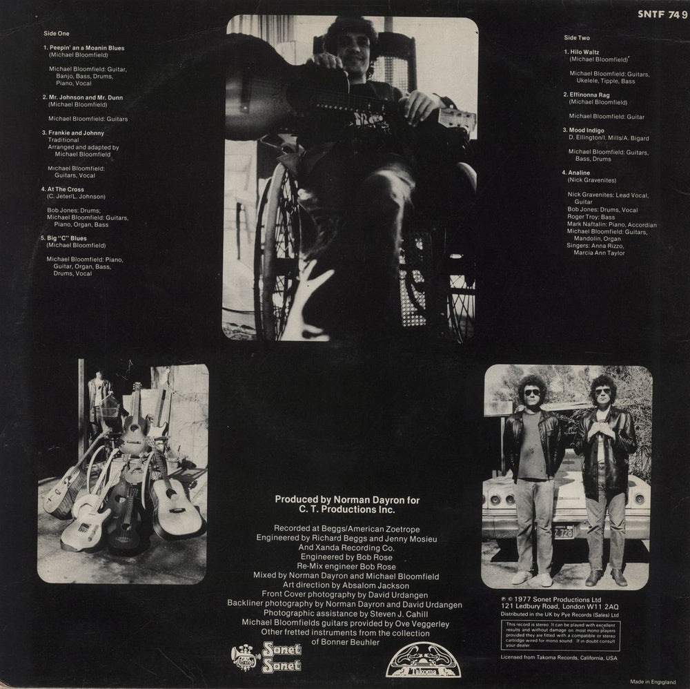 Mike Bloomfield Analine UK vinyl LP album (LP record)