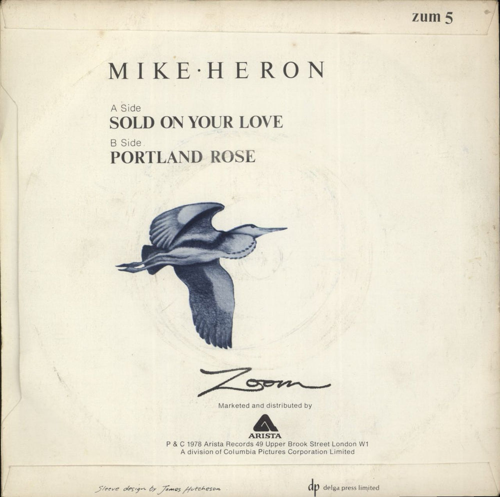 Mike Heron Sold On Your Love UK 7" vinyl single (7 inch record / 45)