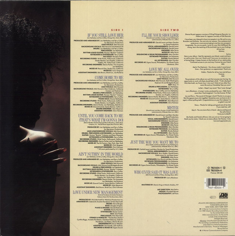 Miki Howard Come Share My Love German vinyl LP album (LP record) 075678202414