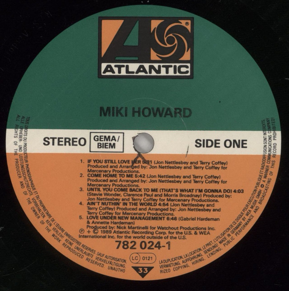 Miki Howard Come Share My Love German vinyl LP album (LP record) MIILPCO860175