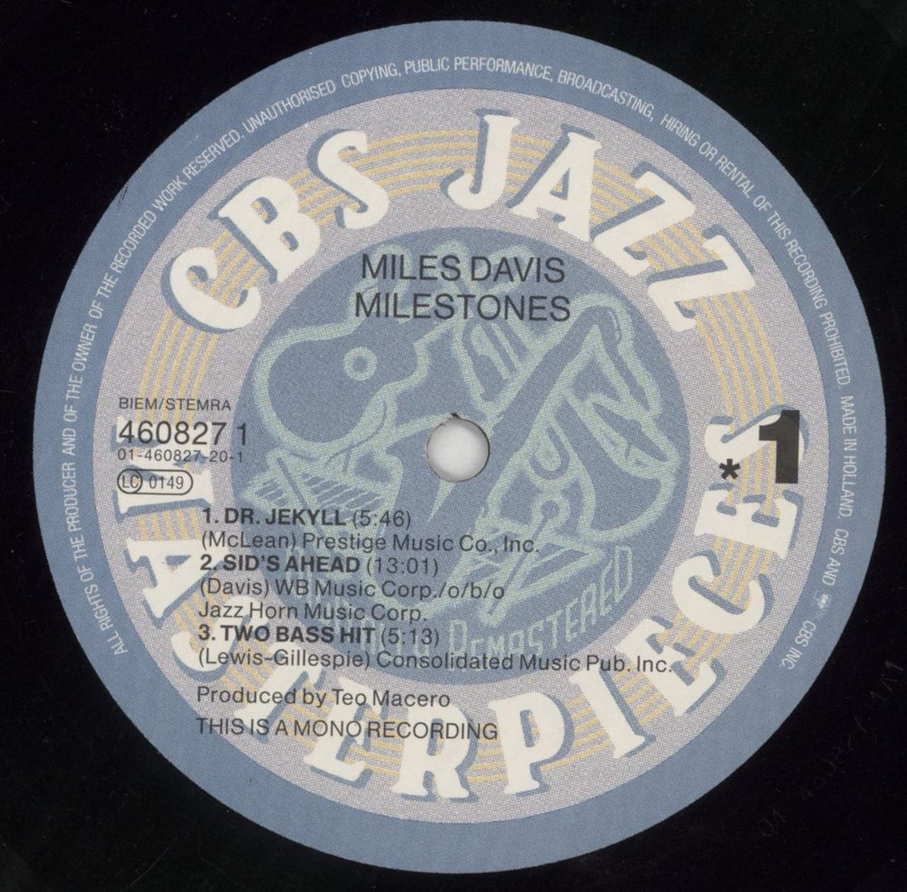 Miles Davis Milestones Dutch vinyl LP album (LP record) MDALPMI593342