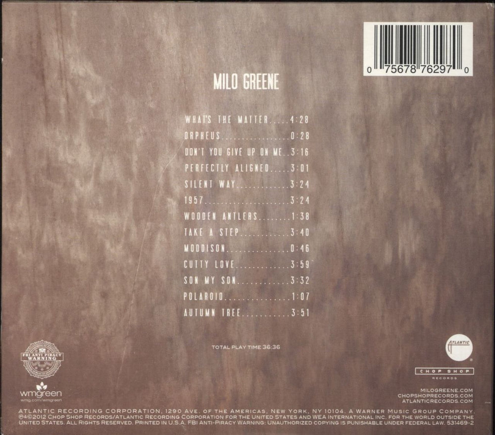 Milo Greene Milo Greene US CD album (CDLP) 075678762970
