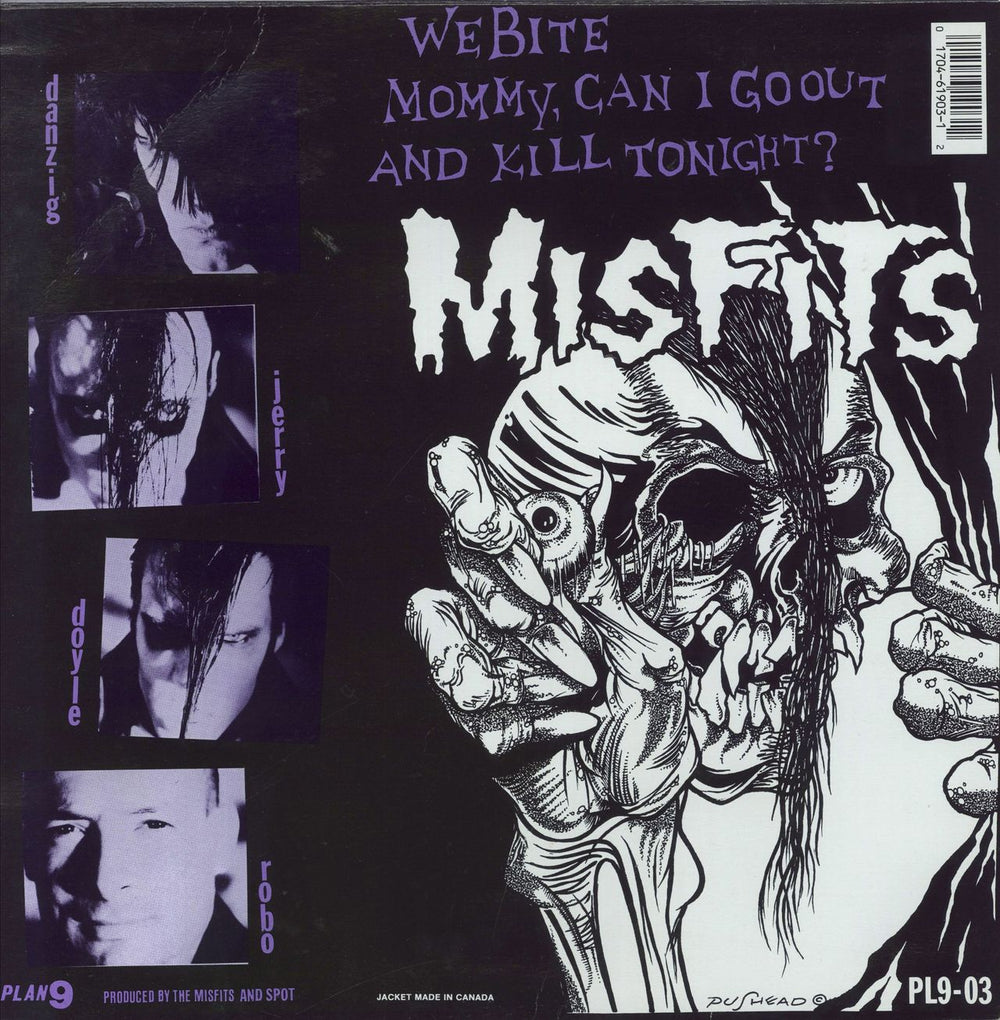 Misfits Die, Die My Darling US 12" vinyl single (12 inch record / Maxi-single) 017046190312