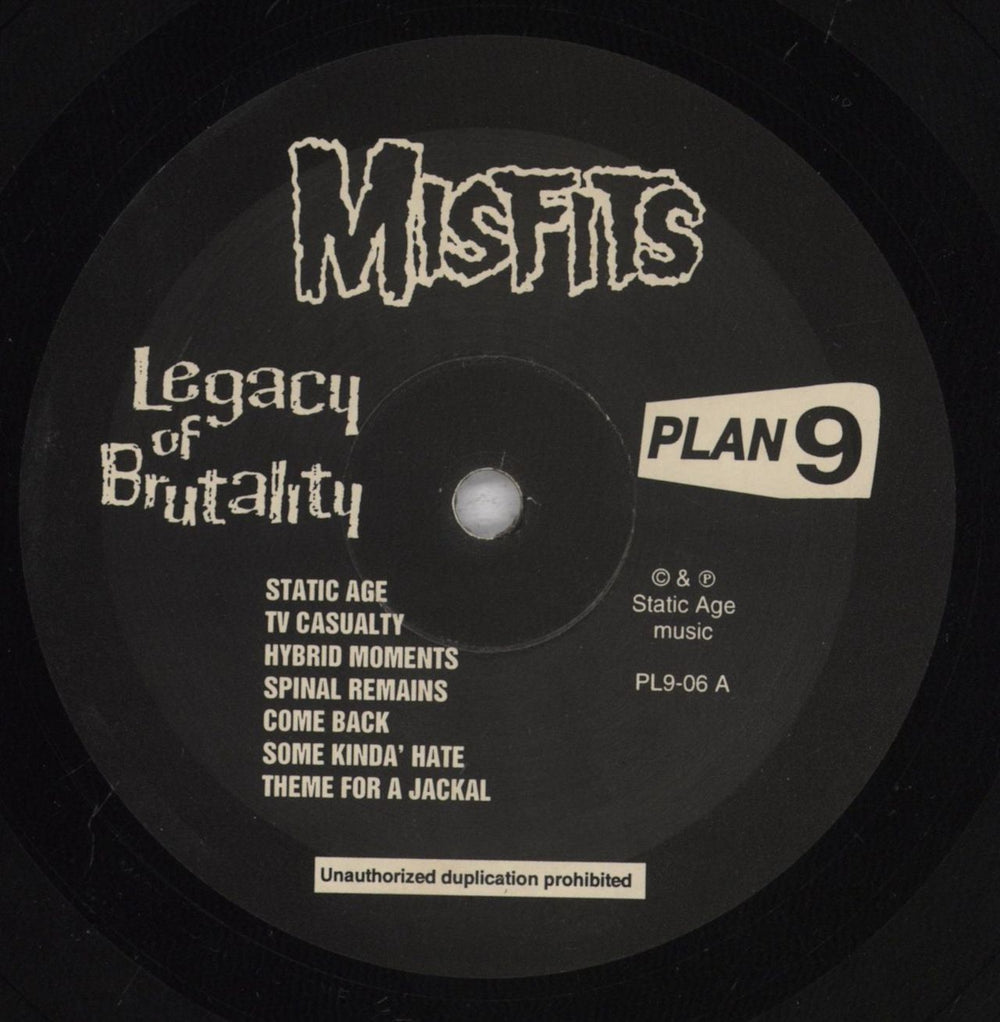 Misfits Legacy Of Brutality US vinyl LP album (LP record) MFTLPLE834683