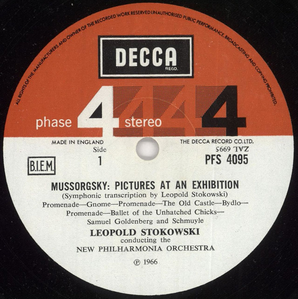 Modest Petrovich Mussorgsky Pictures At An Exhibition UK vinyl LP album (LP record) M25LPPI658876