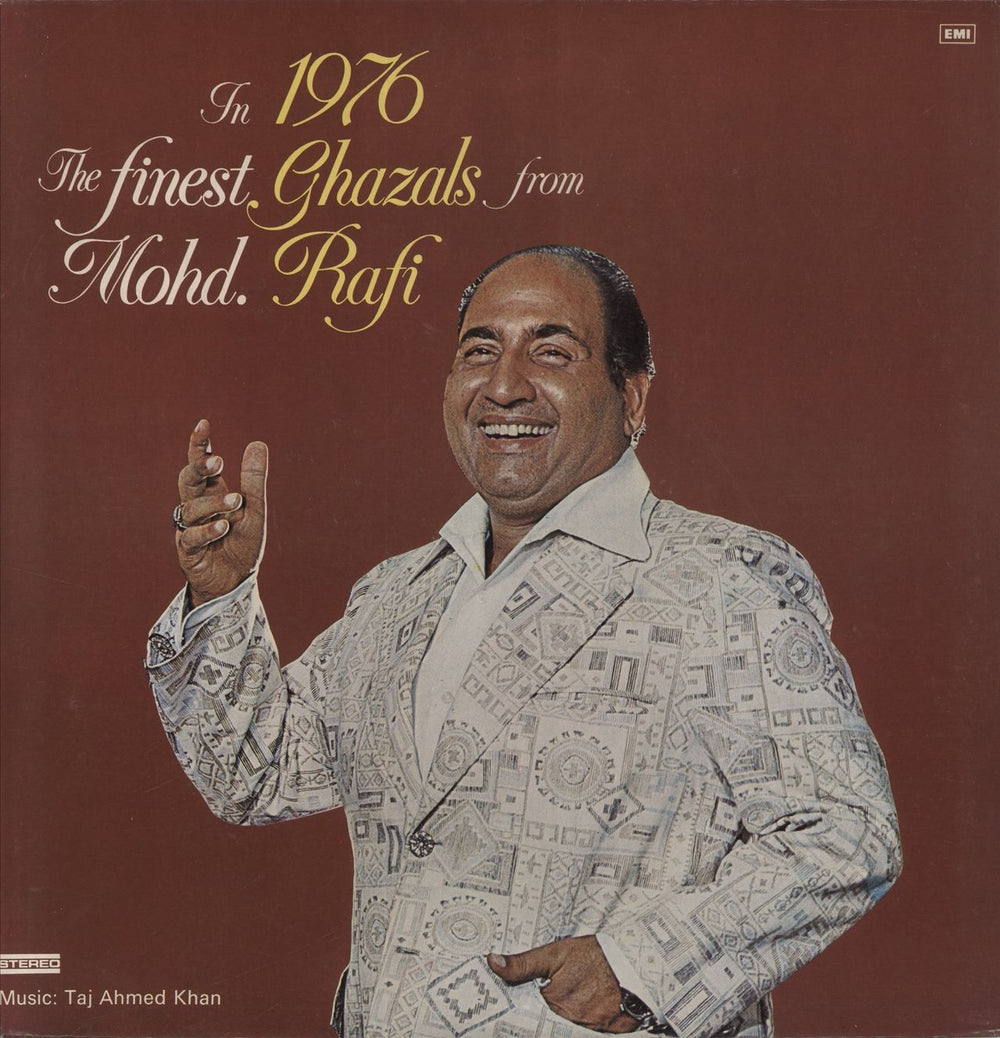 Mohammed Rafi In 1976 The Finest Ghazals From Mohd. Rafi Indian vinyl LP album (LP record) ECSD2755