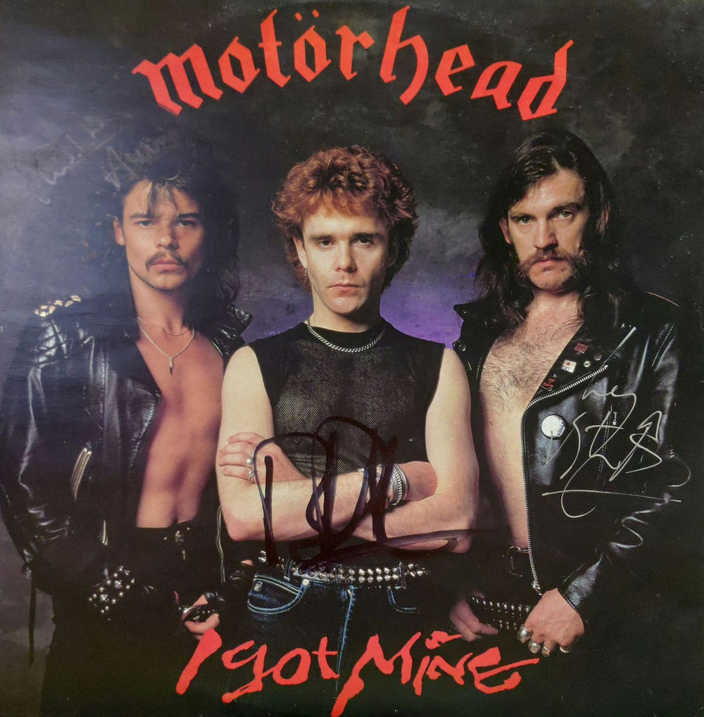 Motorhead I Got Mine - Autographed UK 12" vinyl single (12 inch record / Maxi-single) BROX165