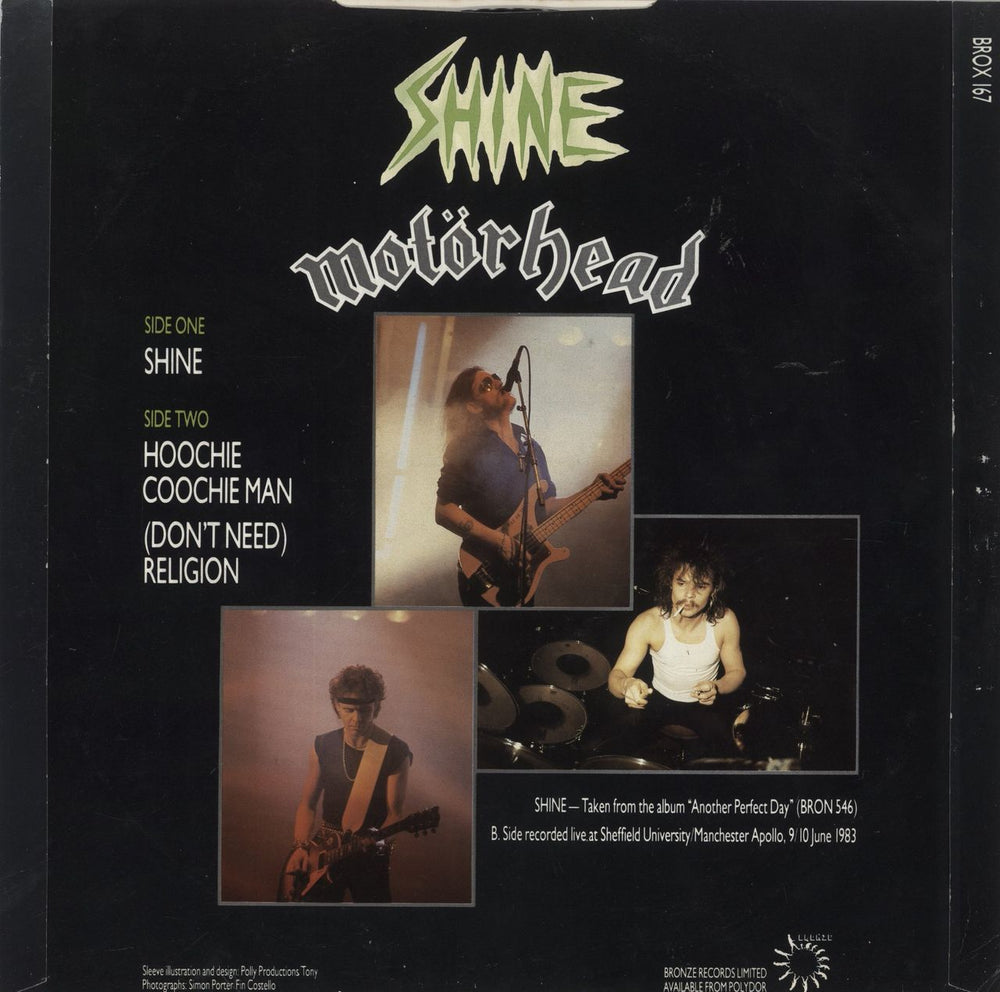 Motorhead Shine - EX UK 12" vinyl single (12 inch record / Maxi-single)