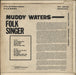 Muddy Waters Folk Singer - 1st UK vinyl LP album (LP record)