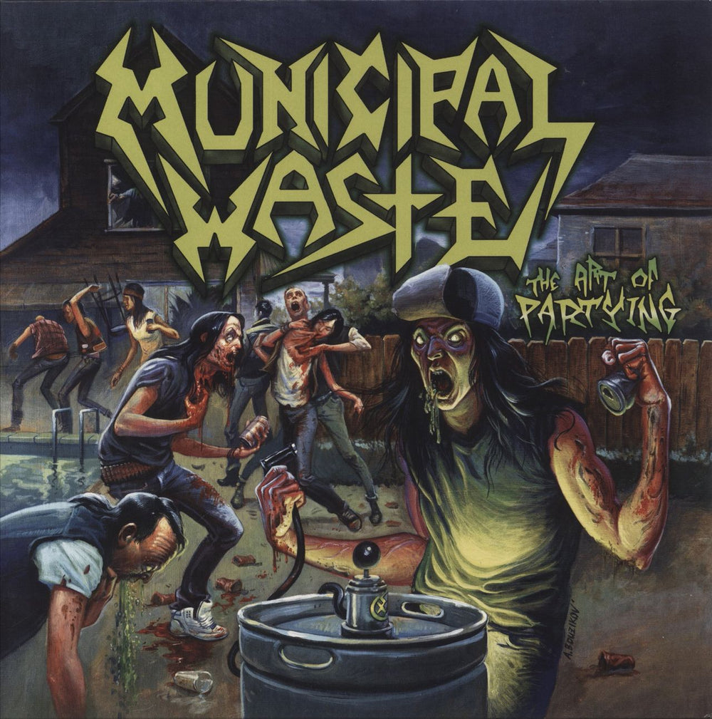 Municipal Waste The Art of Partying - Blue Vinyl UK vinyl LP album (LP record) MOSH331LPUS