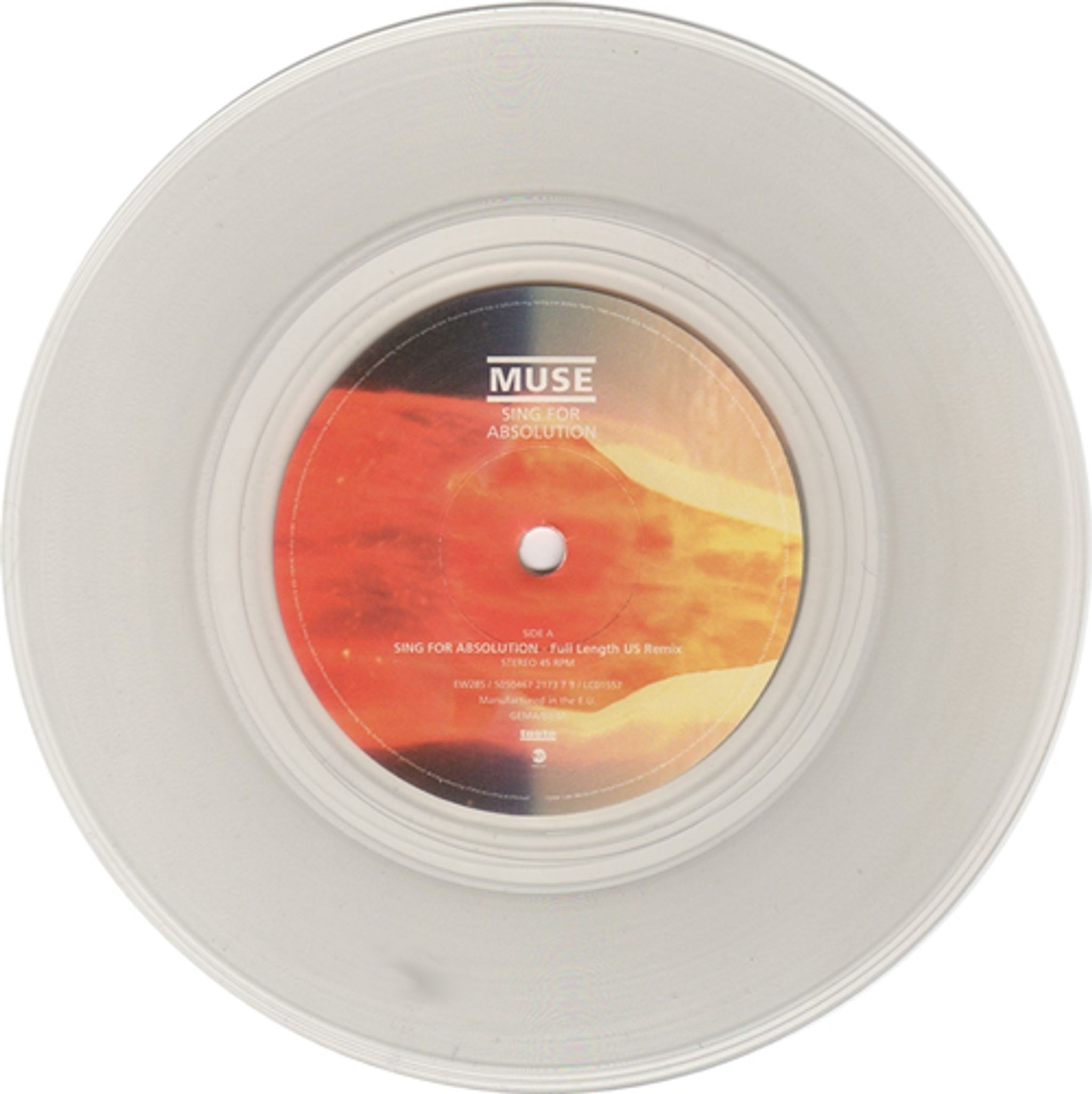 Muse Sing For Absolution UK 7\" vinyl single (7 inch record / 45) USE07SI285941