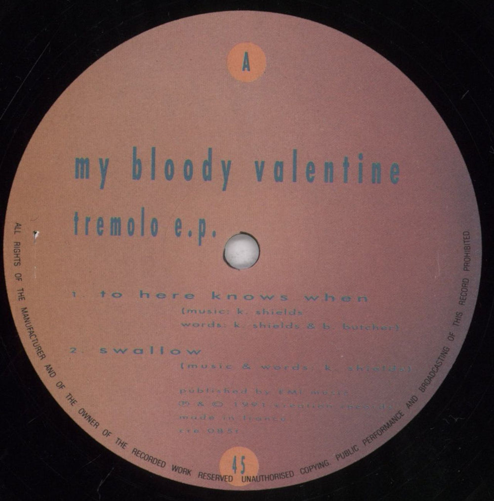 My Bloody Valentine Tremelo EP - EX UK 12" vinyl single (12 inch record / Maxi-single) MBV12TR73338