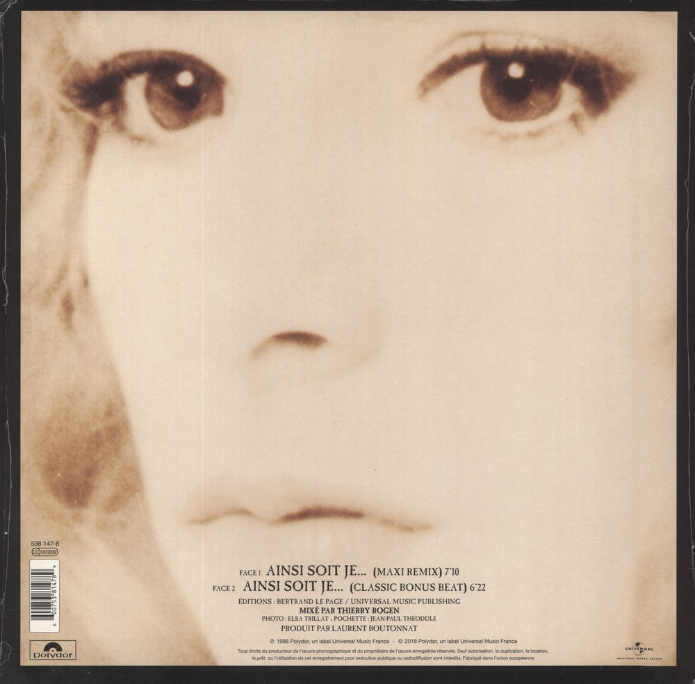 Mylene Farmer Ainsi Soit Je.. French 12" vinyl single (12 inch record / Maxi-single) 600753814789