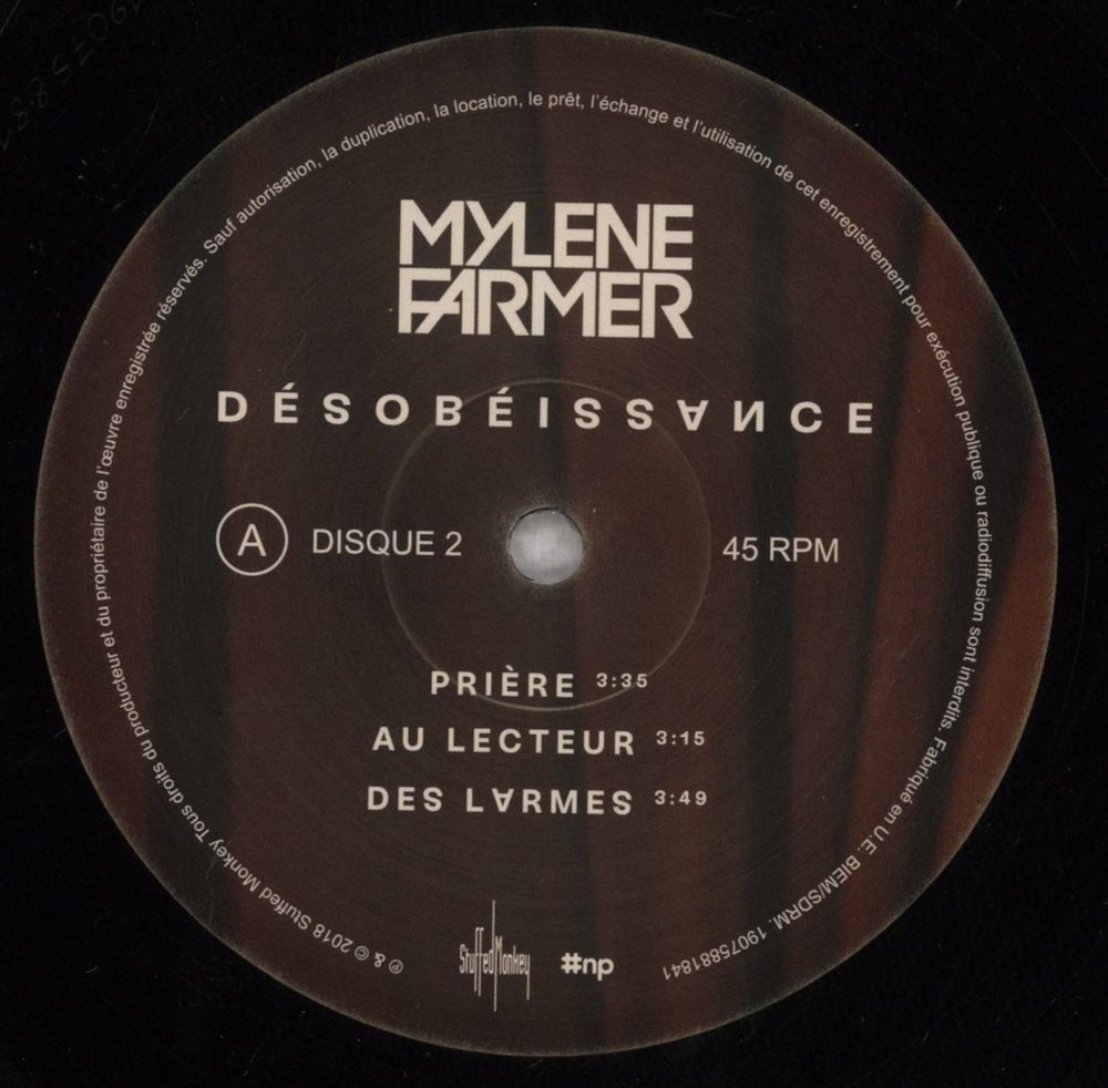 Mylene Farmer Desobeissance - 45rpm French 2-LP vinyl record set (Double LP Album) MYL2LDE846514