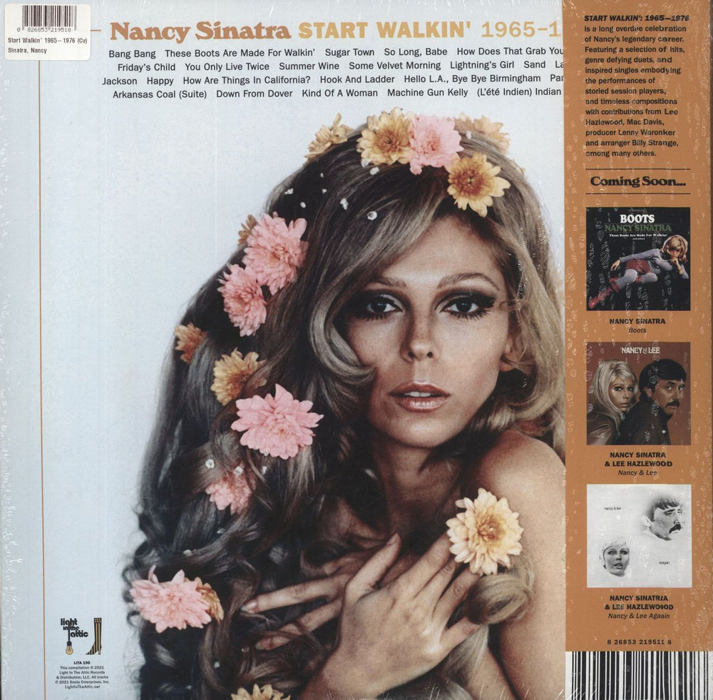 Nancy Sinatra Start Walkin' 1965-1976 - Yellow/Orange Merge - Sealed UK 2-LP vinyl record set (Double LP Album) 826853219518