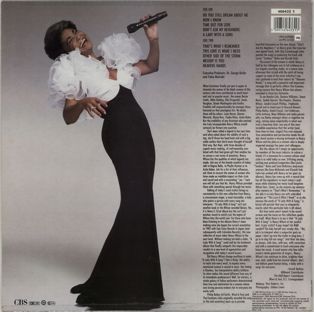 Nancy Wilson (Jazz) A Lady With A Song UK vinyl LP album (LP record) 5099746643317