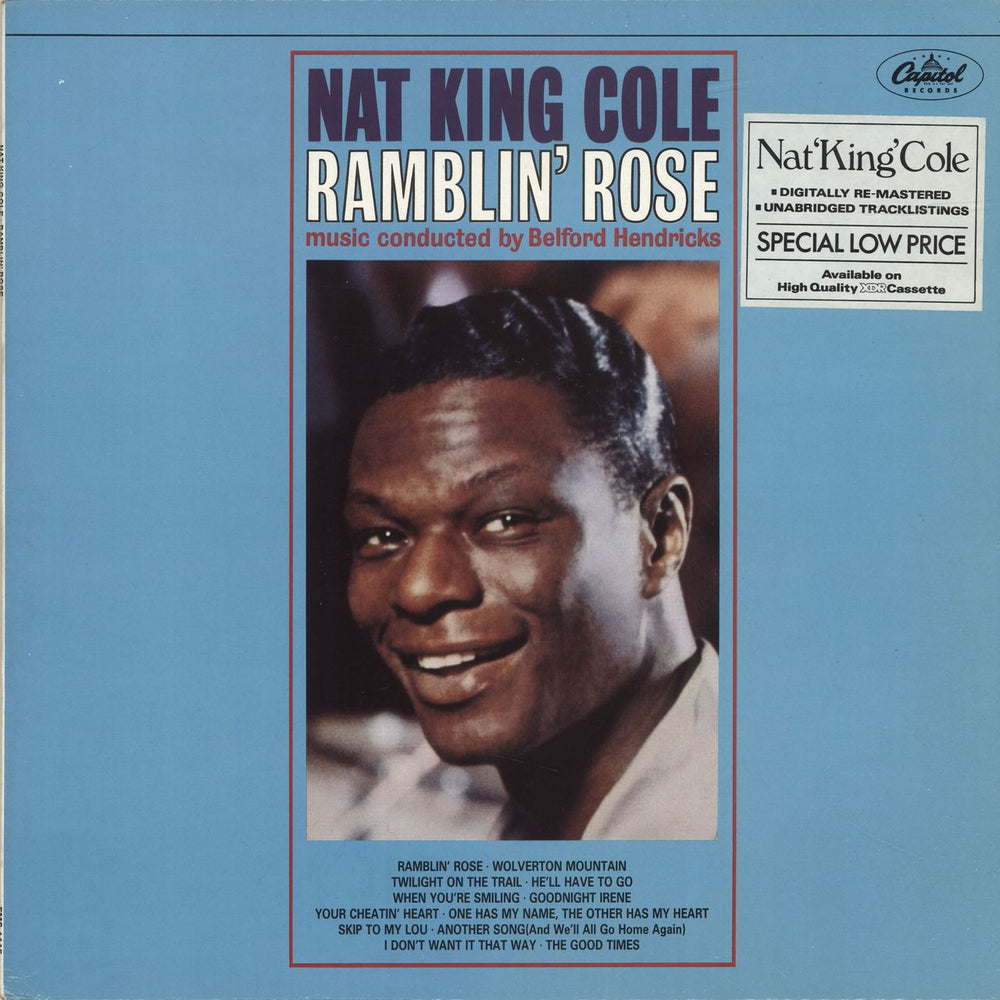 Nat King Cole Ramblin' Rose - stickered p/s UK vinyl LP album (LP record) EMS1115