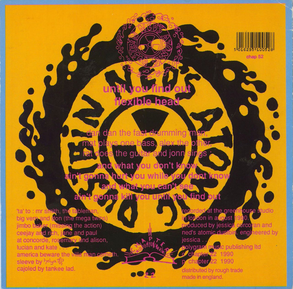 Ned's Atomic Dustbin Until You Find Out UK 7" vinyl single (7 inch record / 45) 5016295100528