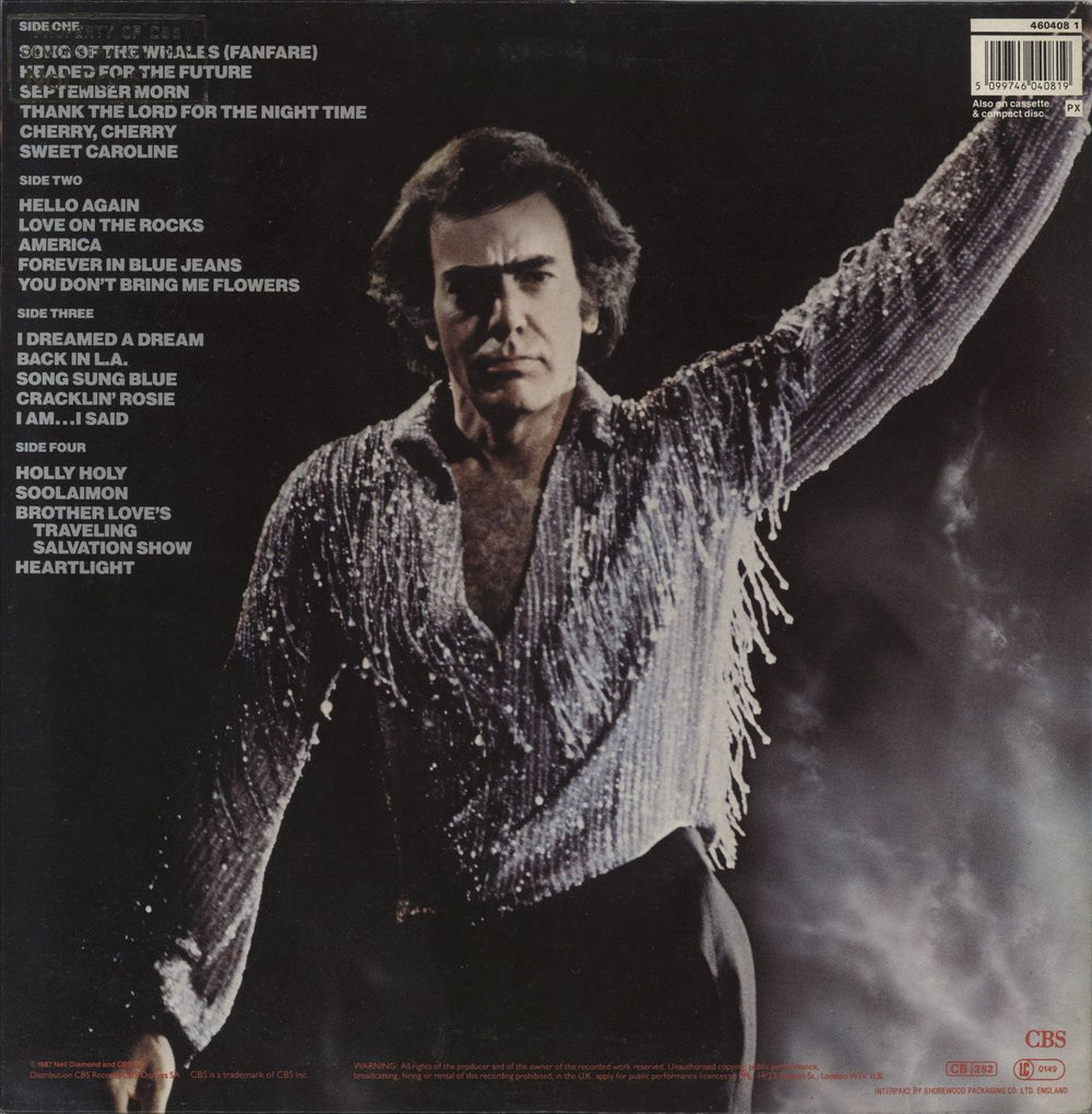 Neil Diamond Hot August Night II - Hype Stickered UK 2-LP vinyl record set (Double LP Album) 5099746040819