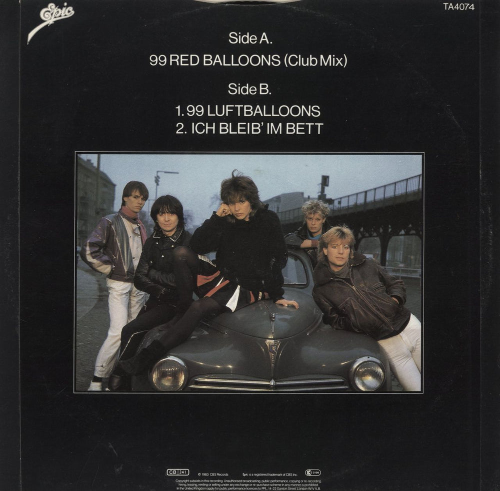 Nena 99 Red Balloons (Club Mix) UK 12" vinyl single (12 inch record / Maxi-single)