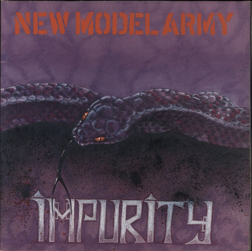 New Model Army Impurity + Insert - EX UK vinyl LP album (LP record) EMC3581