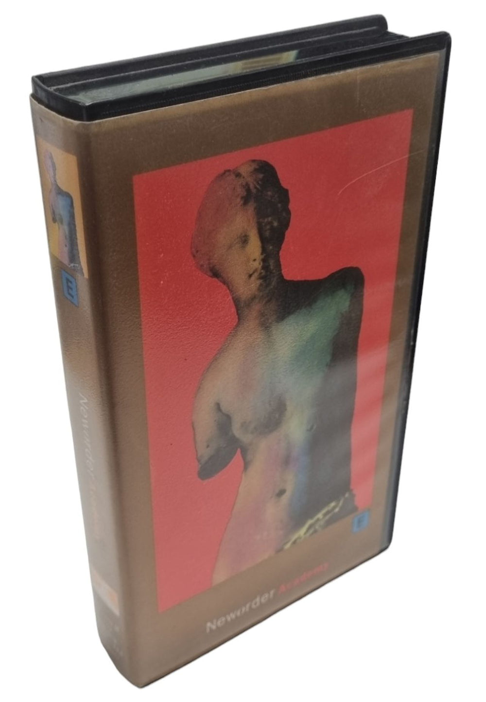 New Order Academy - Statue sleeve UK video (VHS or PAL or NTSC) PVC3019M